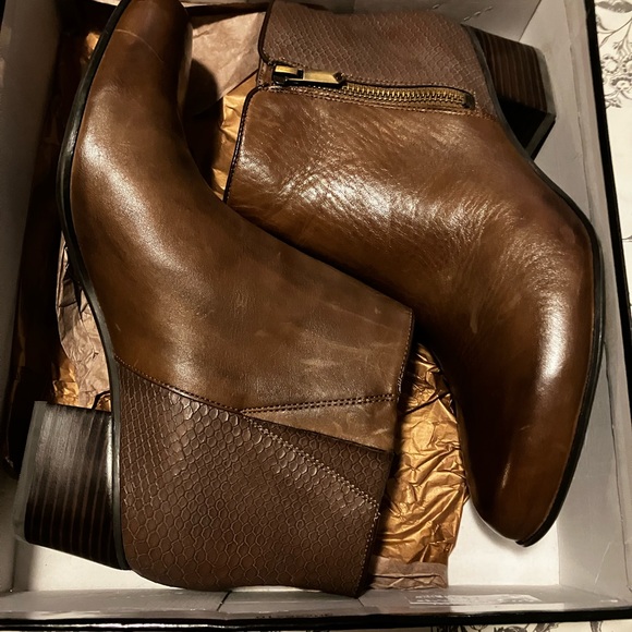 Naturalizer Dark Brown Ankle Booties - Picture 7 of 8